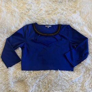 Charlotte Russe Royal blue crop top